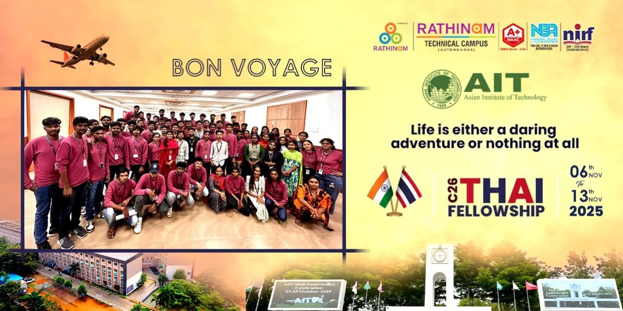 Rathinam Students Begin Thai Fellowship at AIT Thailand